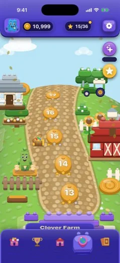 Clover Farm, OutBrick जर्नी के नक्शे पर ईंटों से बना एक गाँव।